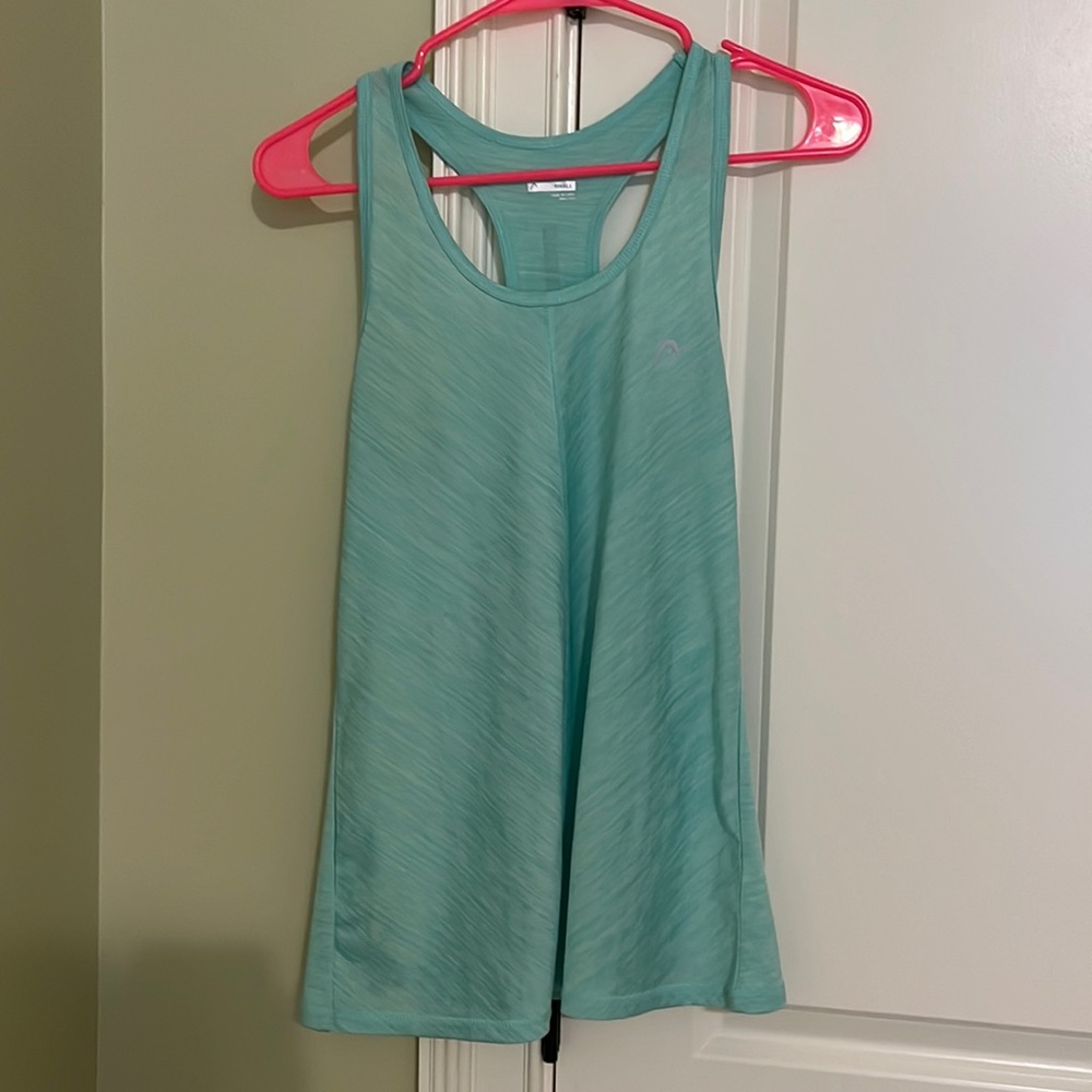 lime green, diagonally heather, racer back tank top